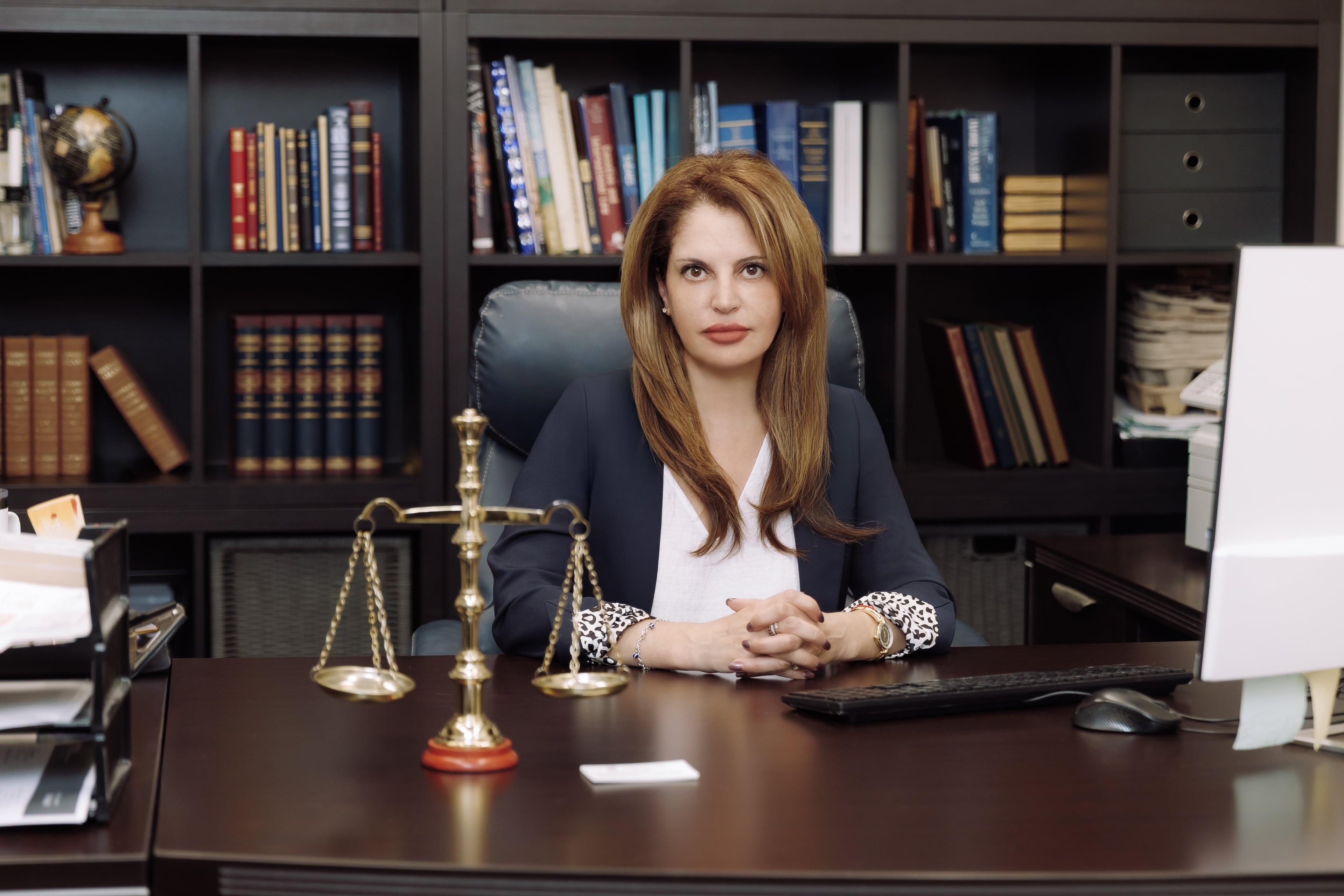 Mariana Slomyanski at her desk